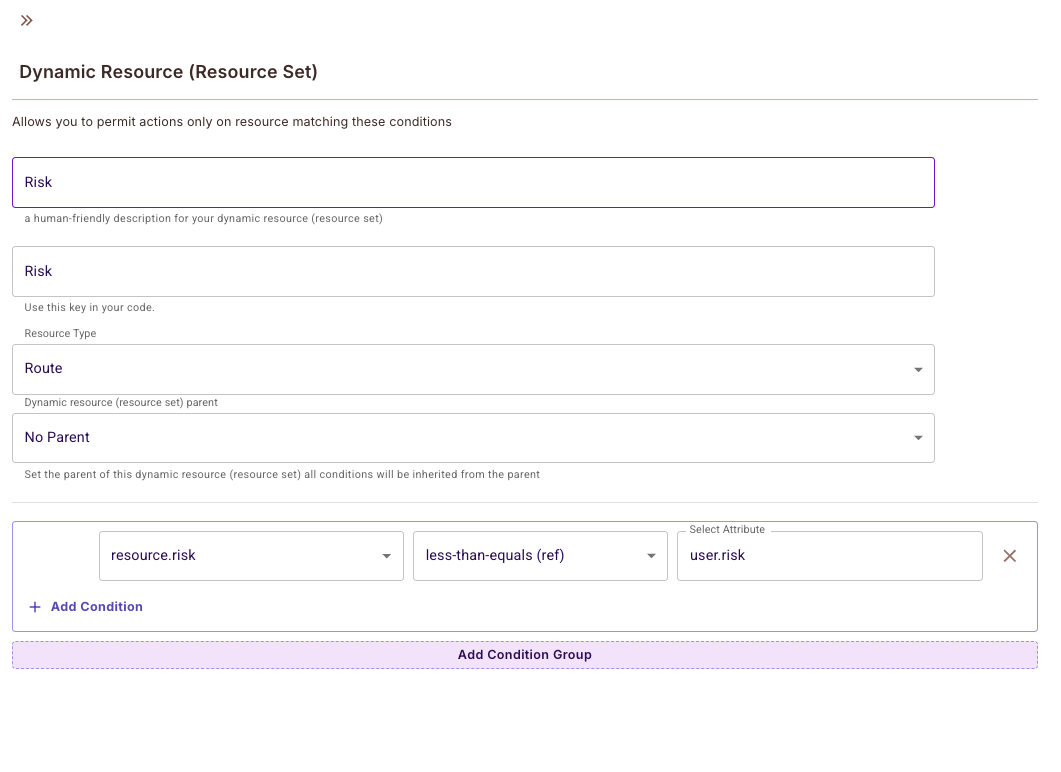 User/Resource Condition Example